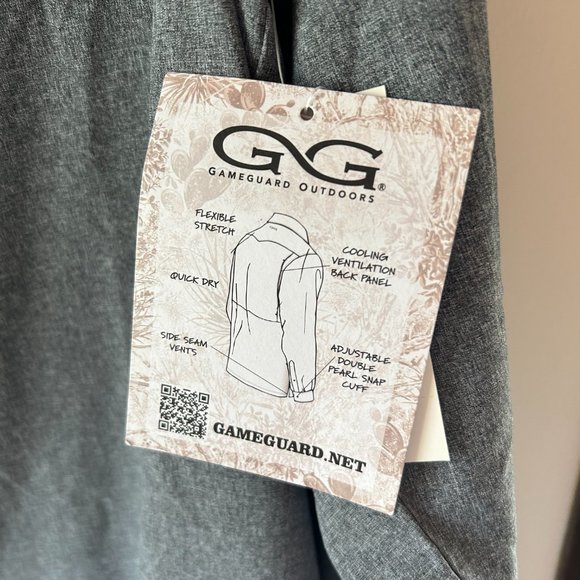 Gameguard Outdoors Long Sleeve Pearl Snap Shirt Mens Medium - Picture 5 of 5